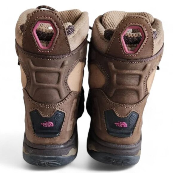 The North Face Hydroseal Mid Waterproof Brown Leather Hiking Boot Womens 6.5 - Picture 4 of 10